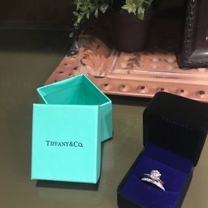 Sterling silver and cubic wedding set. Size 9